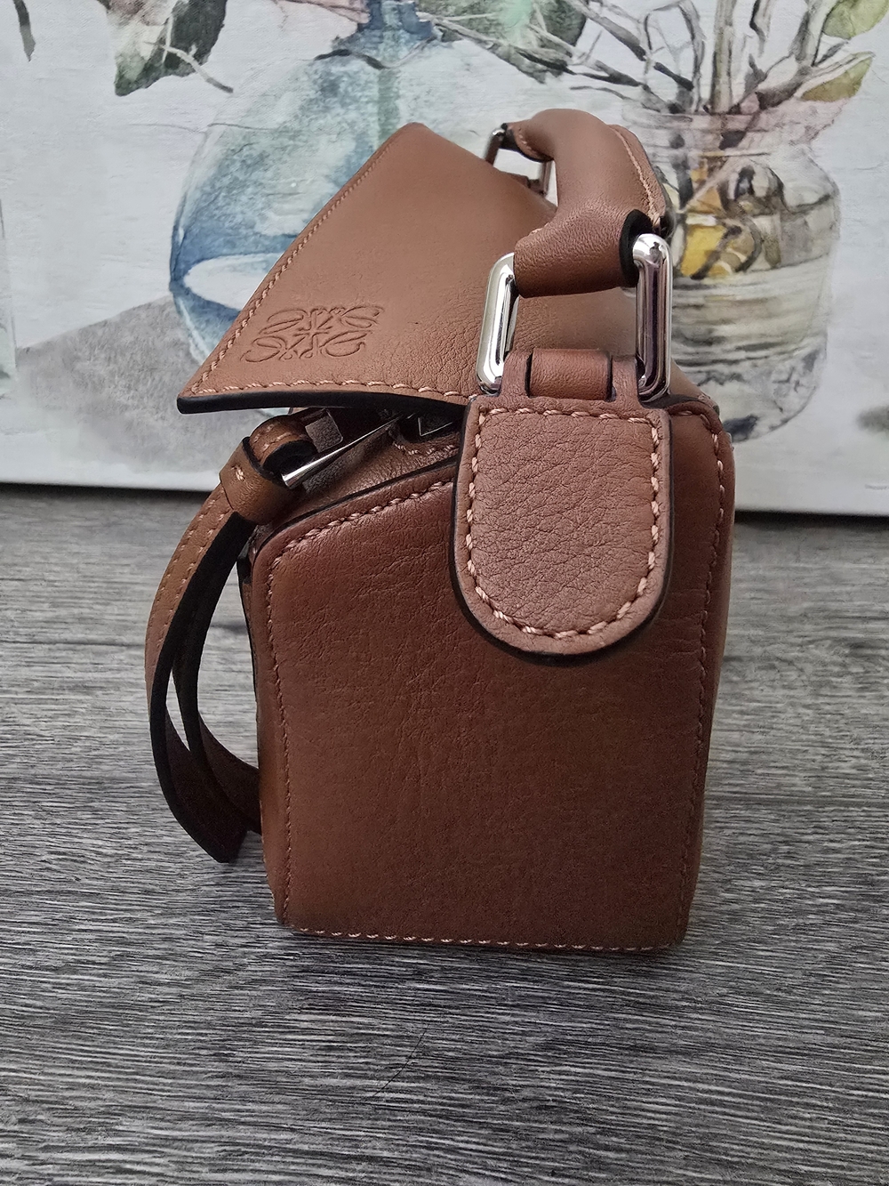 Loewe Mini Puzzle In Tan - Picture 4 of 13